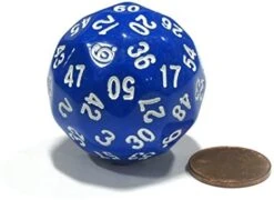 60-Sided Dice - Blue (35mm)