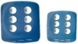 16mm D6 Frosted: Caribbean Blue With White