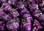 16mm D6 Vortex: Purple With Gold Block (12)