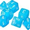 Frosted: Mini-Polyhedral Caribbean Blue With White (7) -Game Comics Store 033522990105 big